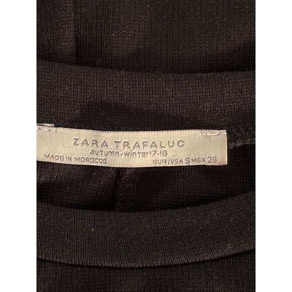 Zara Trafaluc women’s sz S Black Long Sleeve Bodycon Dress ,Red & White Striped‎ - Picture 4 of 16